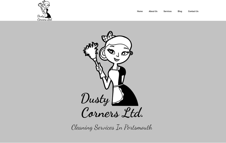 Website Design for Cleaning services in Portsmouth | Dusty Corners