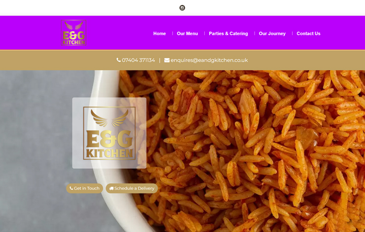 Website Design for Nigerian takeaway in Tottenham | E & G Kitchen