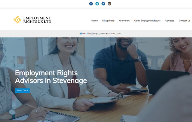 Website Design for Employment Rights Advisors in Stevenage | Employment Rights UK