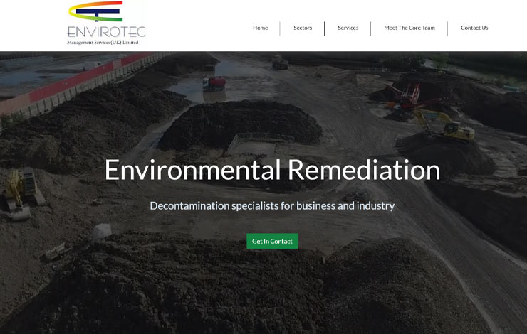 Website Design for Environmental remediation | Envirotec