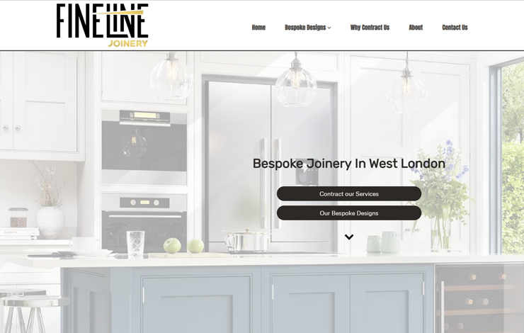 Website Design for Bespoke Joinery in West London | Fineline Joinery Ltd