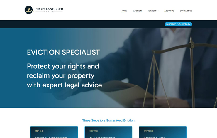 Website Design for Eviction Specialist | First4LandlordAdvice
