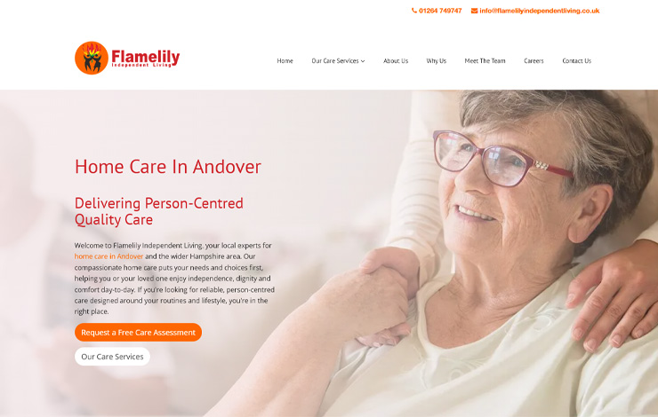 Website Design for Home Care in Andover | Flame Lily Independent Living