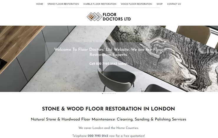 Website Design for Marble Restoration in London | Stone & Marble Restoration Company London