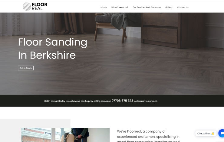 Website Design for Floor Sanding in Berkshire | Floorreal