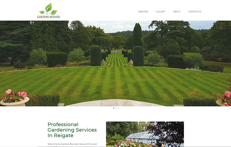 Website Design for Professional gardening in Reigate | Gardens Revived