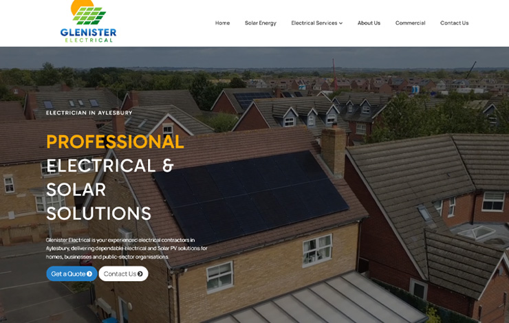 Website Design for Expert Electrician in Aylesbury | Glenister Electrical