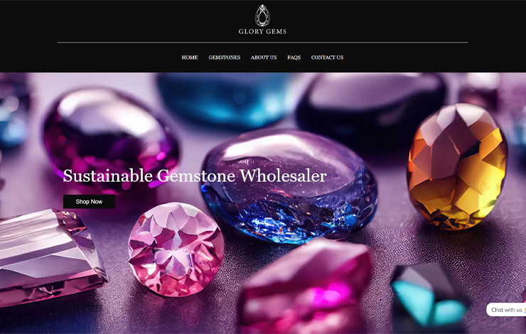 Website Design for Sustainable gemstone wholesaler | Glory Gems