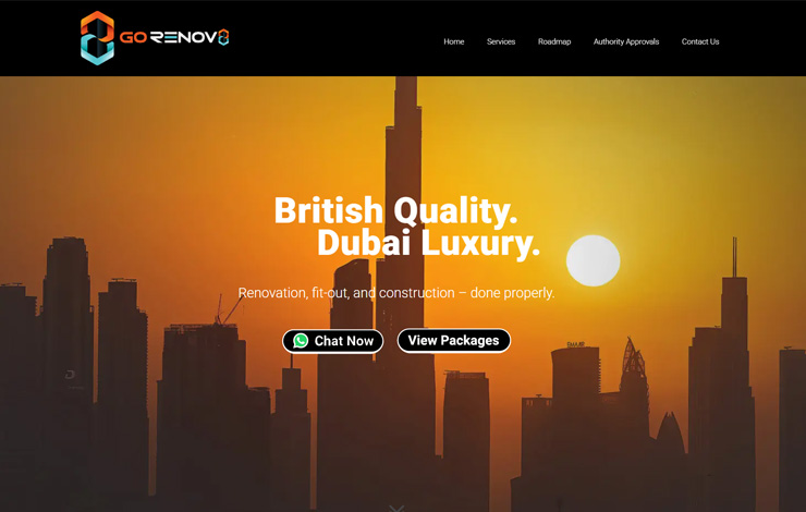 Website Design for Home Renovation Services in Dubai | Go Renov8