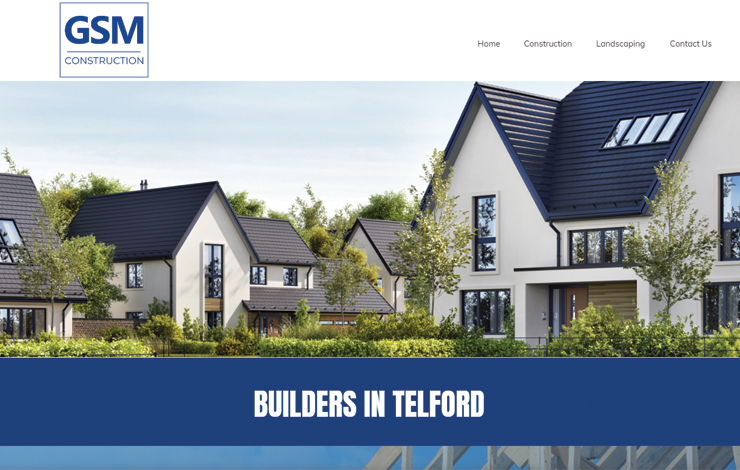 Website Design for Builders in Telford | GSM Construction
