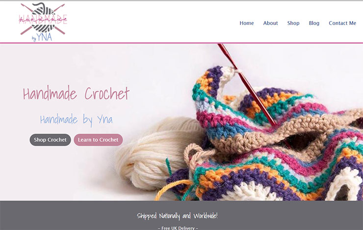 Website Design for Handmade Crochet | Handmade by Yna