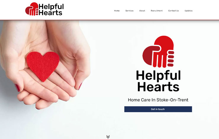 Website Design for Home care in Stoke-on-Trent | Helpful Hearts