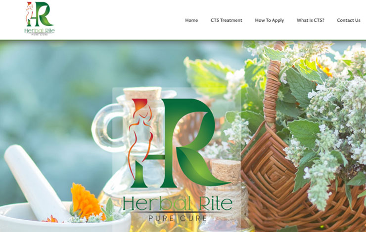 Website Design for Pure Cure For Carpal Tunnel Syndrome | Herbalrite