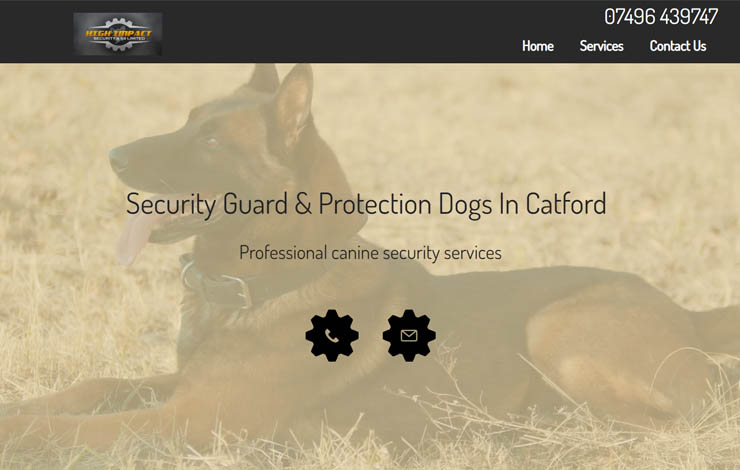 Website Design for Security guard dogs in Catford | High Impact Security