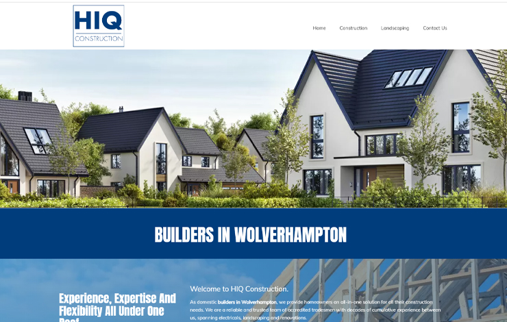 Website Design for Builders in Telford | HIQ Construction