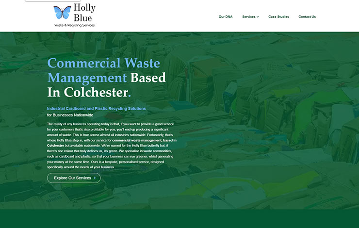 Website Design for Commercial Waste Management Based in Colchester | Holly Blue
