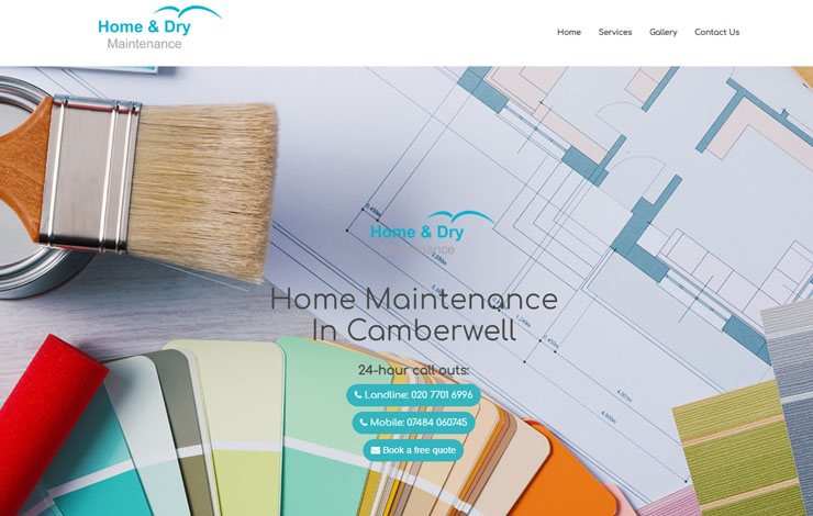 Website Design for Home maintenance in Camberwell | Home & Dry Maintenance