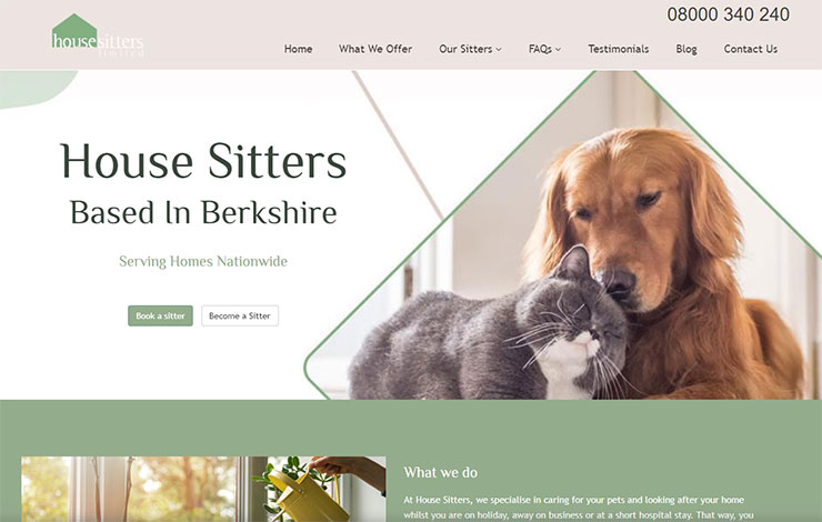 Website Design for House Sitting Berkshire | Serving Nationwide