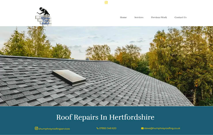 Website Design for Roof Repairs Hertfordshire | S Humphrey Roofing Services Ltd