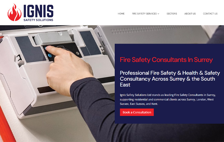 Website Design for Expert Fire Safety Consultants in Surrey | Ignis Safety Solutions Ltd