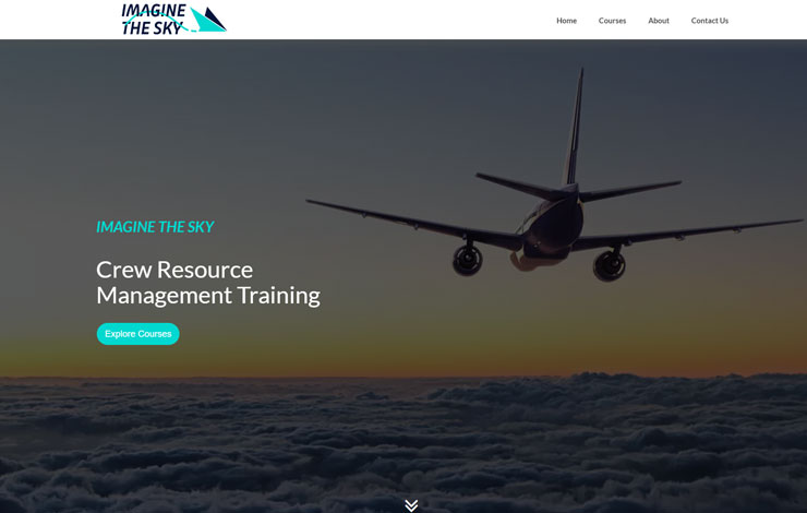 Website Design for Cockpit resource management training | Imagine The Sky