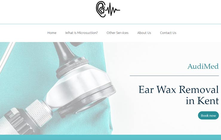 Website Design for AudiMed | Ear Wax Removal in Kent and South East London