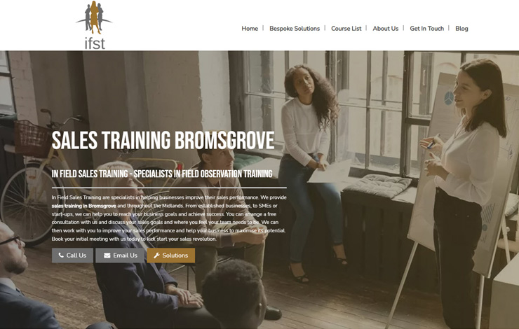 Website Design for Sales Training Bromsgrove | In Field Sales Training