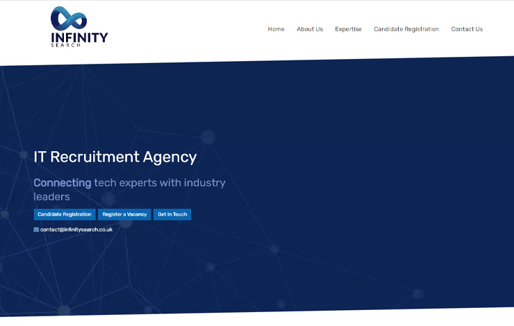 Website Design for IT Recruitment in Derby | Infinity Search