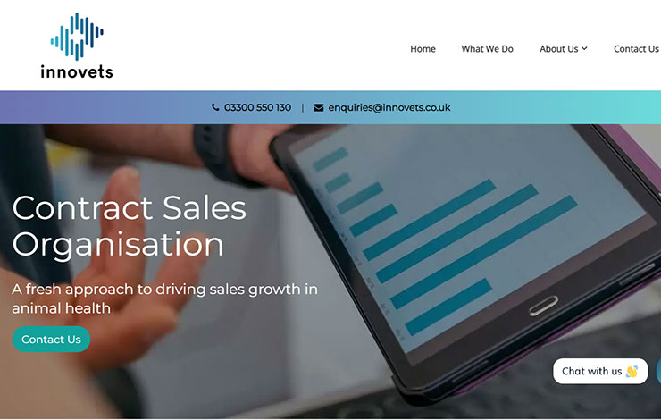 Website Design for Contract sales organisation | Innovets