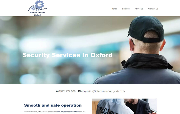 Website Design for Security Services in Oxford | Interlink Security Ltd