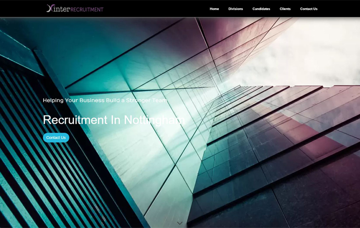 Website Design for Inter Recruitment | Recruitment in Nottingham