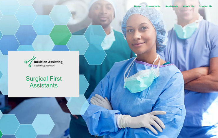 Website Design for Surgical First Assistants | Intuition Assisting