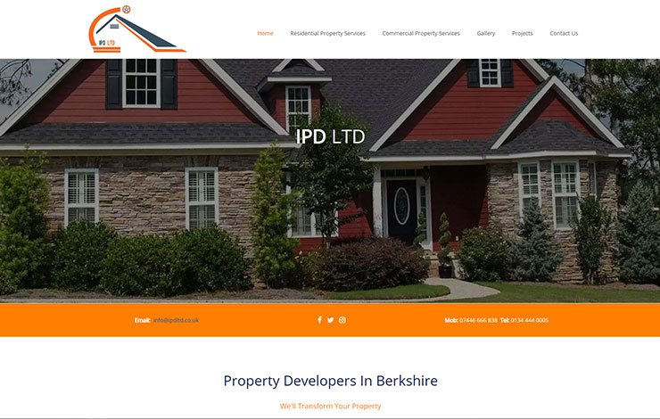 Website Design for Inspire Properties Development | Property Developers Berkshire