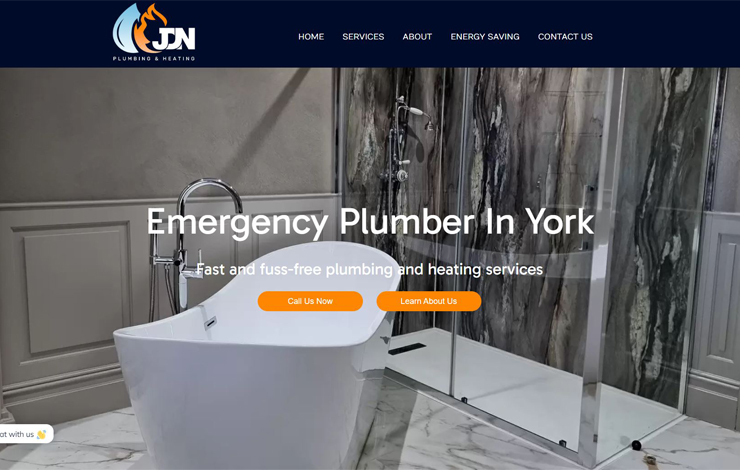 Website Design for Emergency Plumber in York | JDN Plumbing & Heating