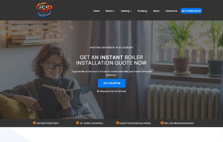 Website Design for Heating Engineer in Aylesbury | JDP Heating