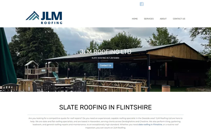 Website Design for Slate roofing in Flintshire | JLM Roofing Ltd