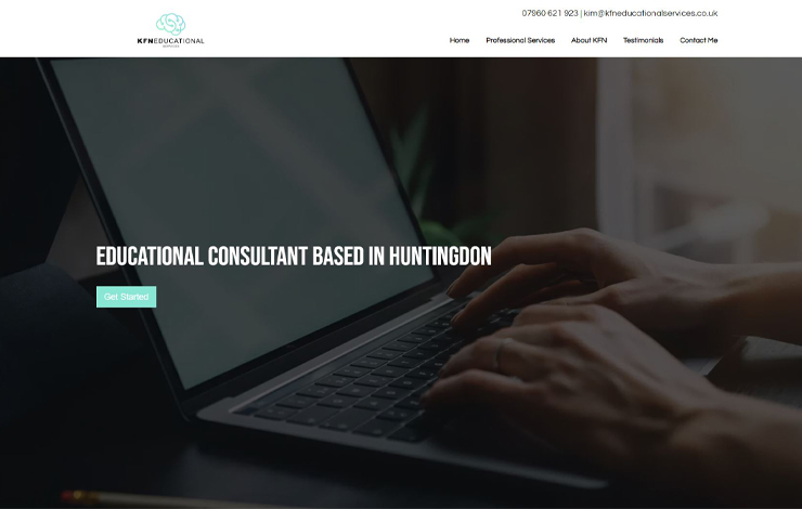 Website Design for Educational Consultant Huntingdon | KFN Educational Services
