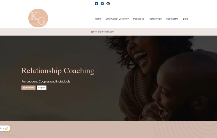 Website Design for Relationship coaching | KG Koaching