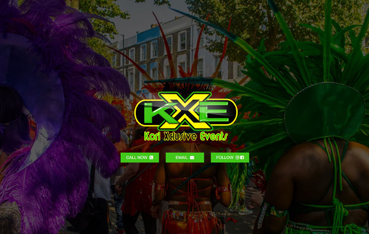 Website Design for Family Party Planners in Tooting | Kori Xclusive Events
