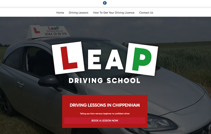 Website Design for Driving Lessons in Chippenham | Leap Driving School