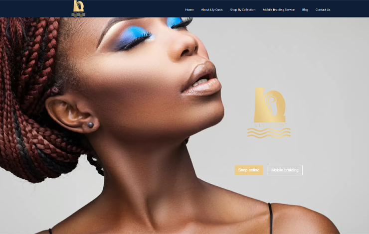 Website Design for Hair Braiding London | Lily Oasis | Home