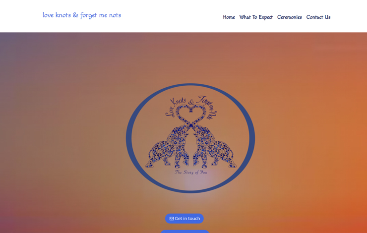 Website Design for Independent Celebrant Ledbury | Love Knots and Forget-Me-Nots