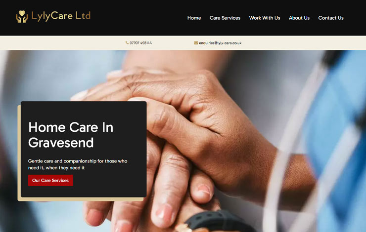 Website Design for Home Care in Gravesend | Lyly Care Services