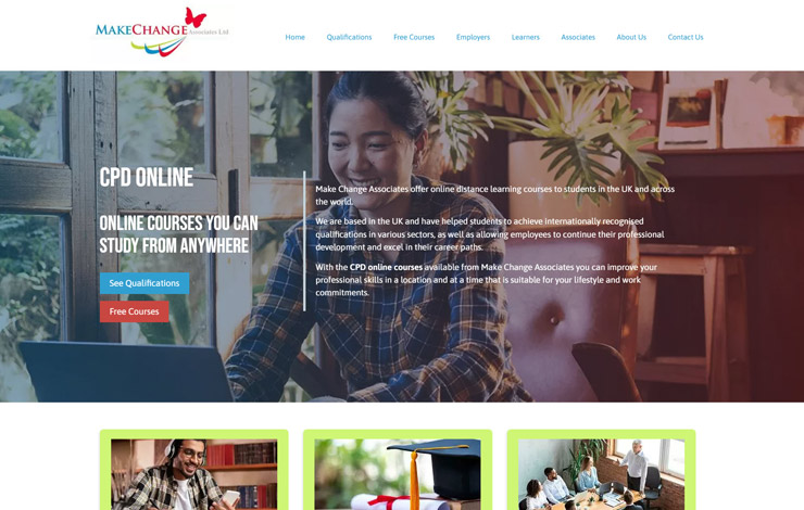 Website Design for CPD Online | Make Change Associates