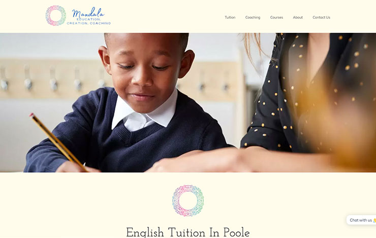 Website Design for English tuition in Poole | Mandala Education