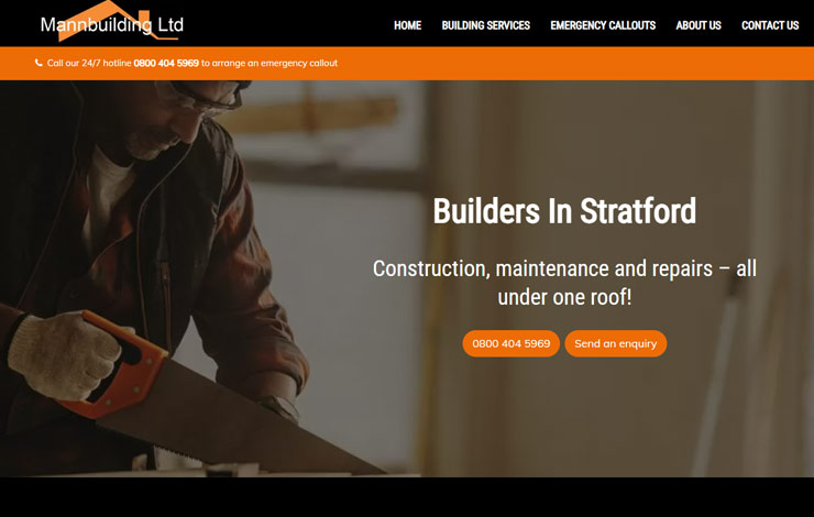 Website Design for Builders in Stratford | Mann Building