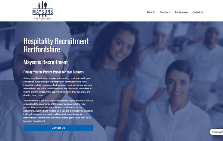 Hospitality Recruitment Hertfordshire | Maysons Recruitment