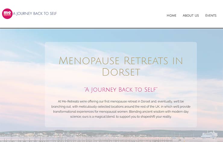 Website Design for Menopause Retreats in Dorset | Me Retreats
