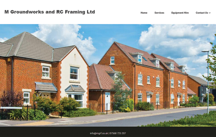 Website Design for Groundworks In Bromley | M Groundworks and RC Framing Ltd