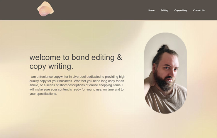 Website Design for Freelance copywriter in Liverpool | Bond Editing & Copywriting